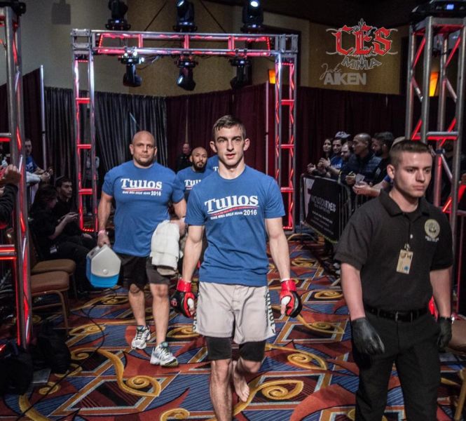 Matthew Tullos walking out to a fight