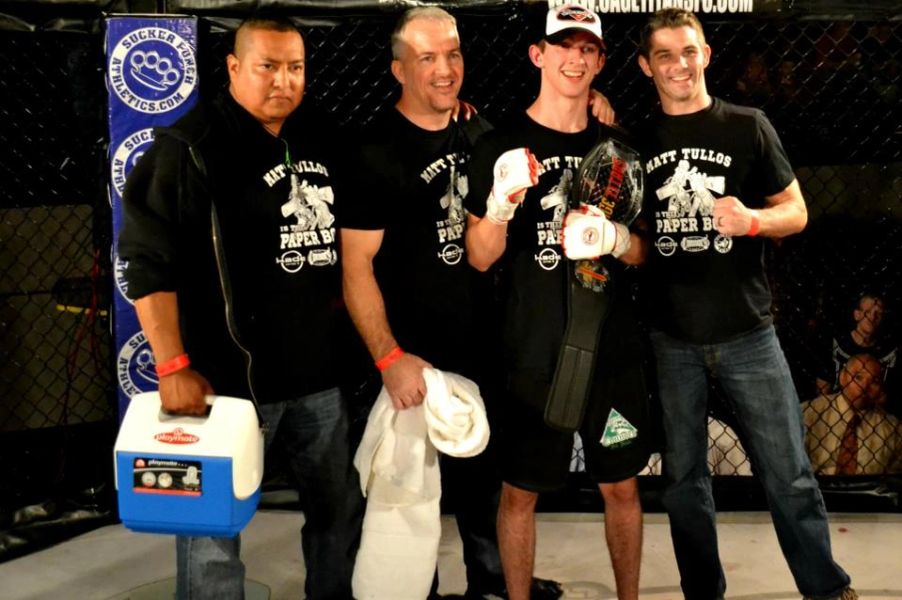 Matthew Tullos with his fight team