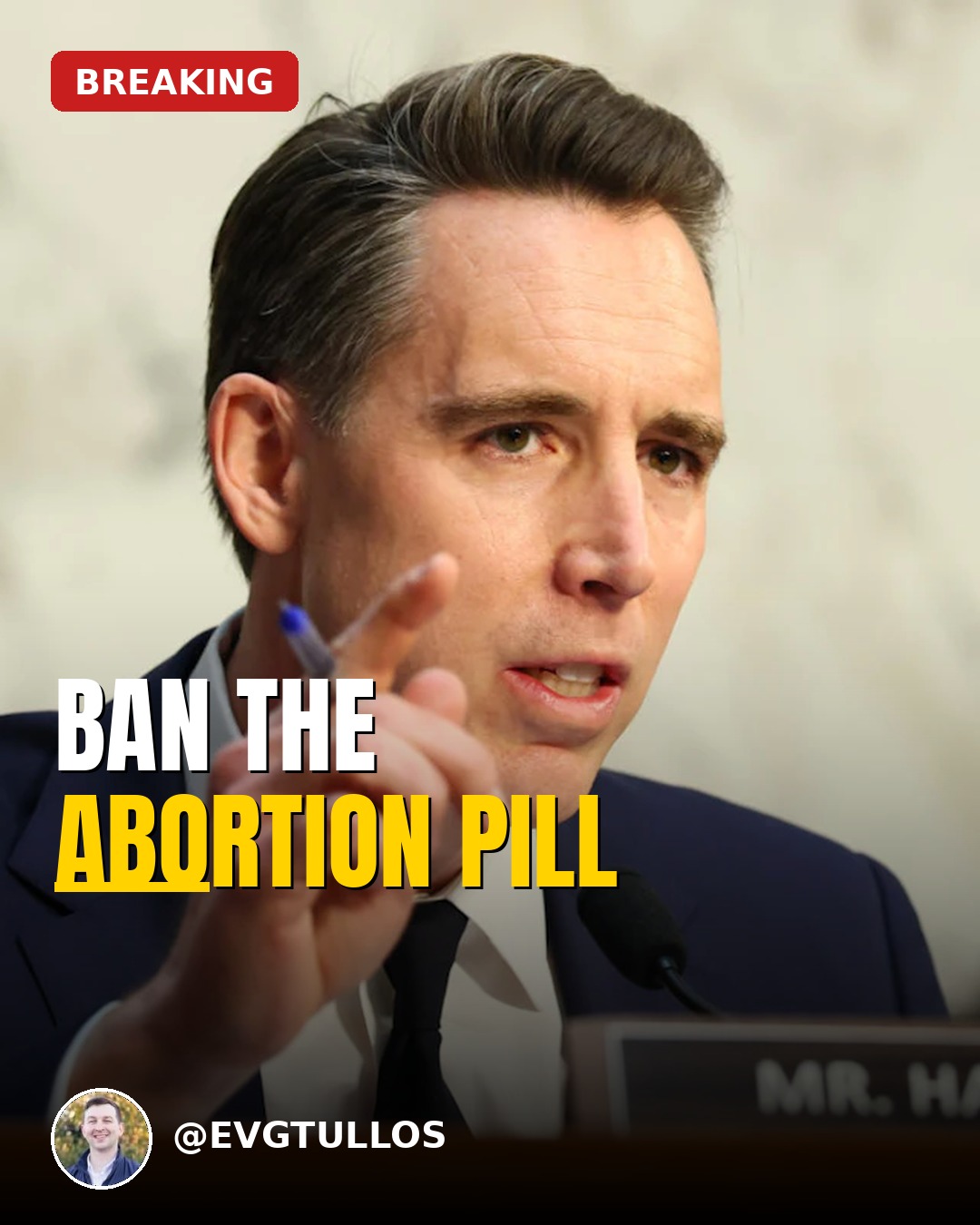 Senator Calls for National Abortion-Pill Ban
